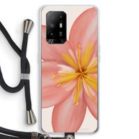 Pink Ellila Flower: Oppo A94 5G Transparant Hoesje met koord