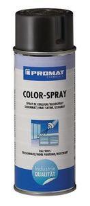 Promat Kleurspray | diepzwart | zijdemat | RAL 9005 | 400 ml | spuitbus - 4000354203 - 4000354203