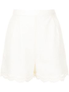 SHIATZY CHEN short à dentelle brodée - Blanc