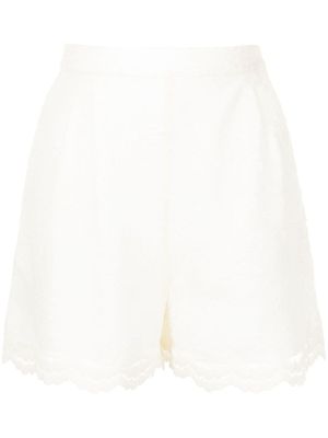 SHIATZY CHEN short à dentelle brodée - Blanc