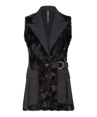 Zip73 Gilet Long Cargo Teddy W25/603/02/001 Gilets 001 Black