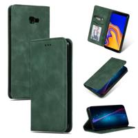 Retro huid voelen Business magnetische horizontale Flip lederen case voor Samsung Galaxy J4 plus 2018 & J4 Prime (Army Green)