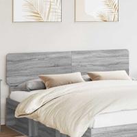 Hoofdbord met hoofdeinde Grijs Sonoma 180 cm Bewerkt hout
