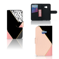 Samsung Galaxy Xcover 4 | Xcover 4s Book Case Zwart Roze Vormen