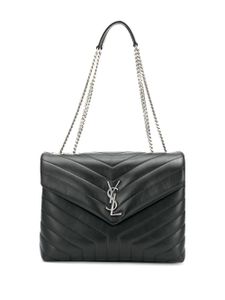 Saint Laurent sac porté épaule Loulou médium à design matelassé - Noir