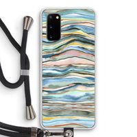 Watercolor Agate: Samsung Galaxy S20 Transparant Hoesje met koord