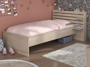 Eenpersoonsbed ESCALADE 90x200 cm japanse eik zonder lades