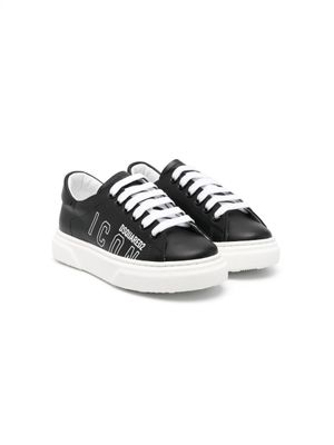 DSQUARED2 KIDS baskets à logo Icon imprimé - Noir