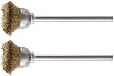 PROXXON komborstel brushes w.shaft 2pcs d=13mm brass