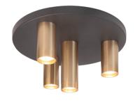 Highlight 4-lichts plafondlampPerugia mat goud - P6675.38