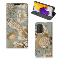 Smart Cover voor Samsung Galaxy A72 (5G/4G) Vintage Bird Flowers - thumbnail