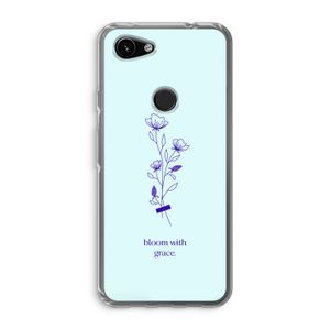 Bloom with grace: Google Pixel 3a Transparant Hoesje