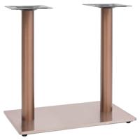 Bistrotafelpoot 70x40x72 cm roestvrij staal messingkleurig