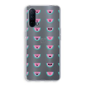 Smiley watermeloenprint: OnePlus Nord CE 5G Transparant Hoesje