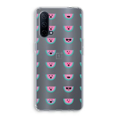 Smiley watermeloenprint: OnePlus Nord CE 5G Transparant Hoesje