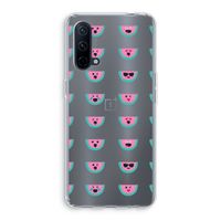 Smiley watermeloenprint: OnePlus Nord CE 5G Transparant Hoesje