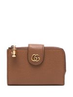 Gucci portefeuille médium à logo GG en cuir - Marron