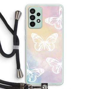 White butterfly: Samsung Galaxy A52s 5G Transparant Hoesje met koord