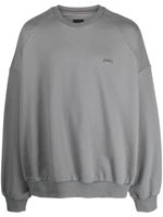 Juun.J sweat en coton à logo brodé - Gris