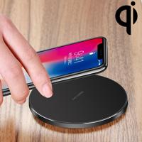 GY-68 ultradun aluminiumlegering draadloos snel opladen Qi lader Pad(Black)