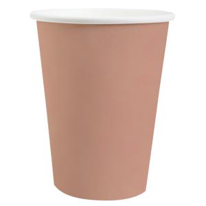 Santex feest/verjaardag bekertjes - 10x stuks - karton - rose goud - 270 ml