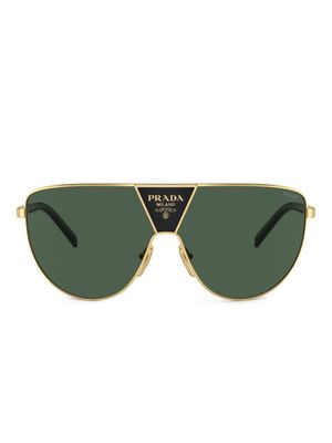 Prada Eyewear lunettes de soleil à monture oversize - Or