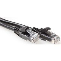 ACT Zwarte 3 meter U/UTP CAT6 patchkabel snagless met RJ45 connectoren - thumbnail