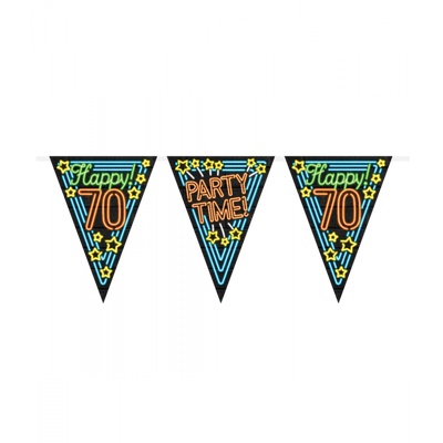 Vlaggenlijn 70 Jaar Neon - 10 meter
