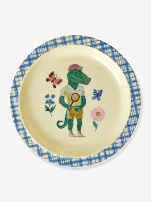 Melamine kinderbord NATHALIE LETE BLUE rice blauw, geruit