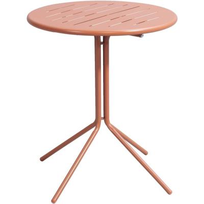 Leen Bakker - Bistrotafel Vence - Terra - 70xØ60 Cm - Metaal - Oranje#Bruin#Rood