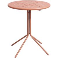 Leen Bakker - Bistrotafel Vence - Terra - 70xØ60 Cm - Metaal - Oranje#Bruin#Rood