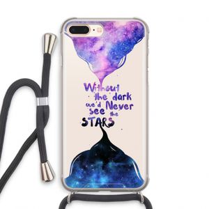Stars quote: iPhone 8 Plus Transparant Hoesje met koord