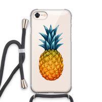 Grote ananas: iPhone 8 Transparant Hoesje met koord