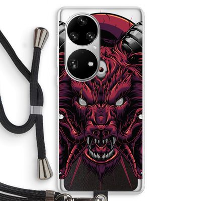 Hell Hound and Serpents: Huawei P50 Pro Transparant Hoesje met koord