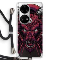 Hell Hound and Serpents: Huawei P50 Pro Transparant Hoesje met koord