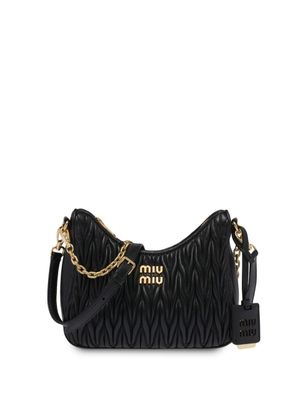 Miu Miu sac porté épaule Matelassé en cuir - Noir