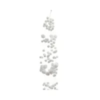 Guirlande sneeuwbal l78cm wit