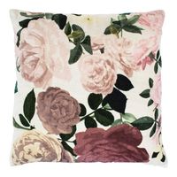 Roze Fluwelen Kussen Bloemen (45 x 45 cm) - thumbnail