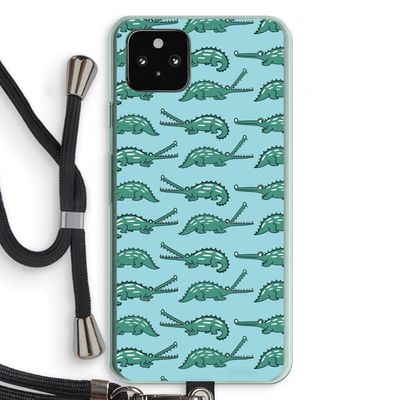 Kroko: Pixel 5a 5G Transparant Hoesje met koord