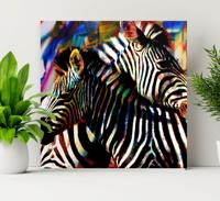 Andere dieren schilderij op canvas Veelkleurige paar weken