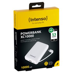 Intenso XC10000 Powerbank 10000 mAh LiPo USB-A, USB-C Wit Statusweergave