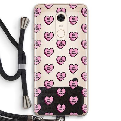GIRL POWER: Xiaomi Redmi 5 Transparant Hoesje met koord
