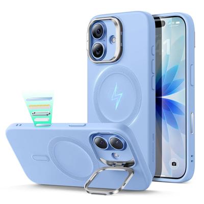 iPhone 17 Cloud Soft Magnetic Case (Camera Control, Stash Stand) - Mist Blue