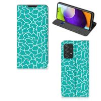 Samsung Galaxy A52 | Bookcase | Cracks Blue
