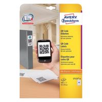 Etiket Avery Zweckform L7121-25 QR code 45x45mm opaak 400stuks