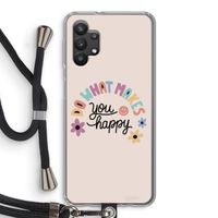 Happy days: Samsung Galaxy A32 5G Transparant Hoesje met koord