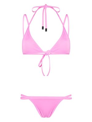 The Attico bikini à détails de sangles - Rose