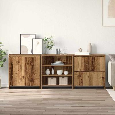 Dressoirs met plank Anders 3 pcs Oud hout 70 x 41 x 75 cm Bewerkt hout