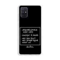 Mijn Motto's: Galaxy A71 Transparant Hoesje Mijn Motto's: Galaxy A71 Transparant Hoesje