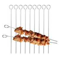 Bellatio design BBQ Spiezen - 9x stuks - 27,5 cm - kebab - marshmallow spies Bellatio design BBQ Spiezen - 9x stuks - 27,5 cm - kebab - marshmallow spies